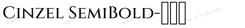 Cinzel SemiBold字体转换